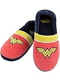Funidelia | Zapatillas de casa Wonder Woman para niña Superhéroes, DC Comics - Accesorios & merchandising - Regalos originales para Navidad, cumpleaños y otras celebraciones - Talla 34-36 - Rojo